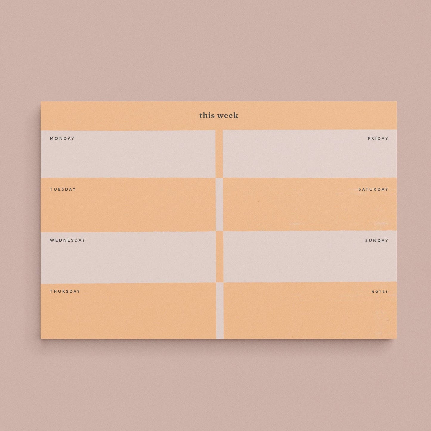 Large Week Pad Pink