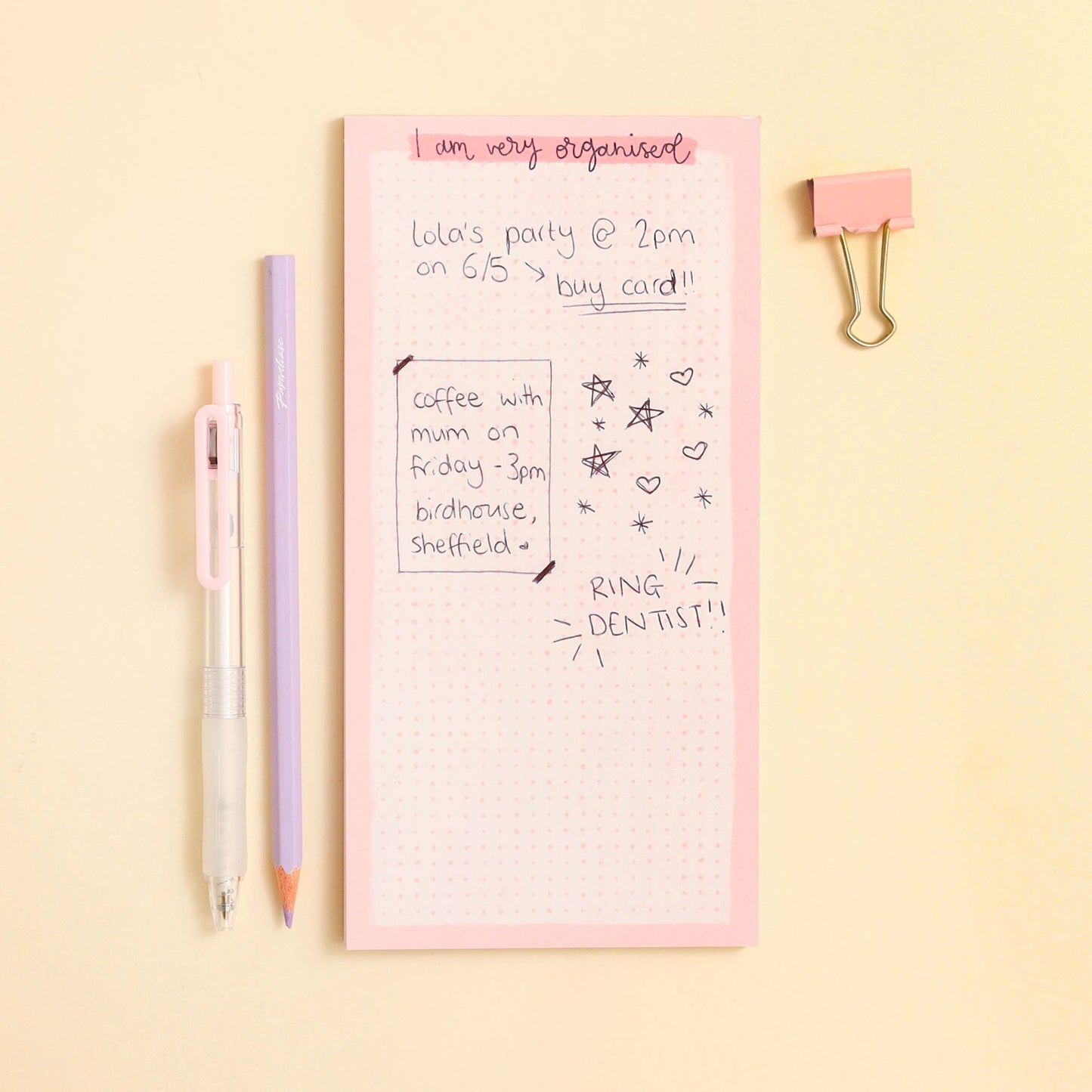 Magnetic to do list - I am very organised