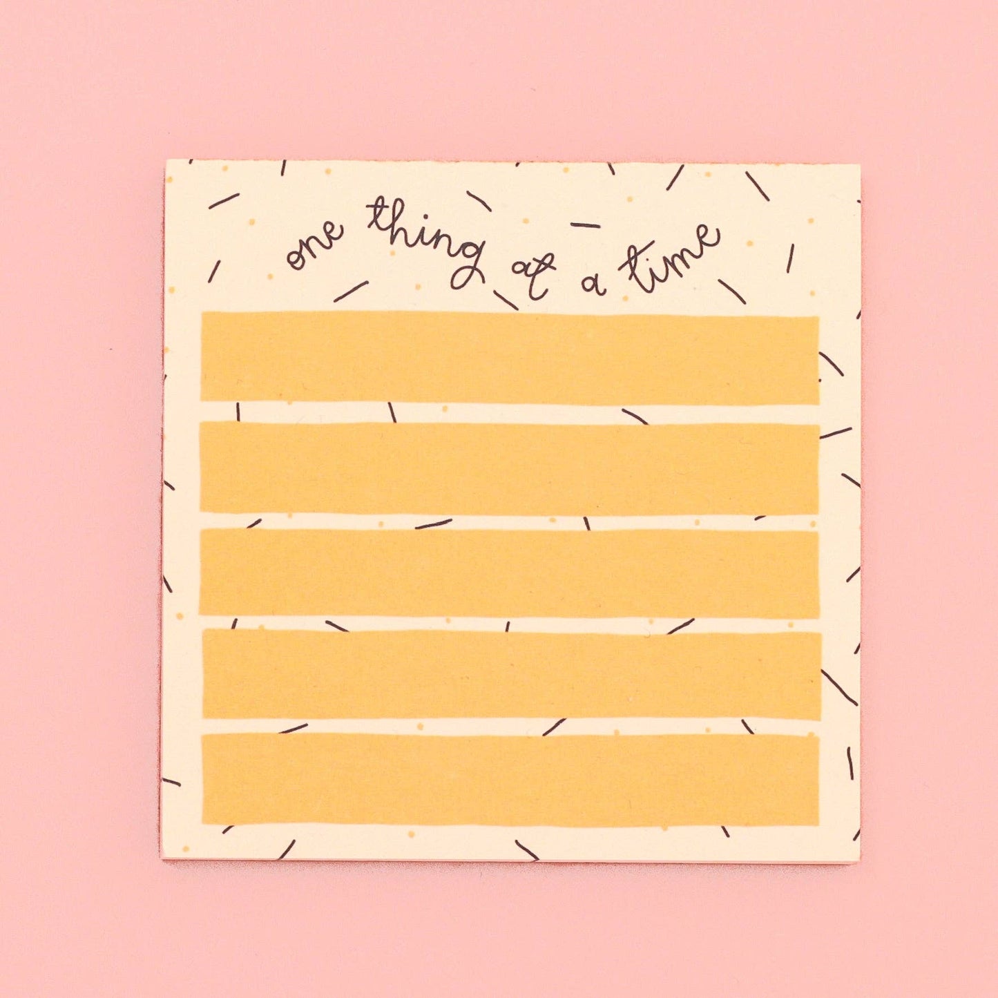 Memo pad - one thing at a time