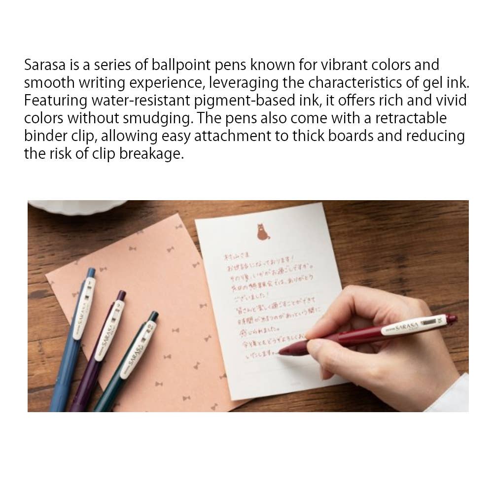ZEBRA Sarasa Clip Gel Pen – Milk Color Series