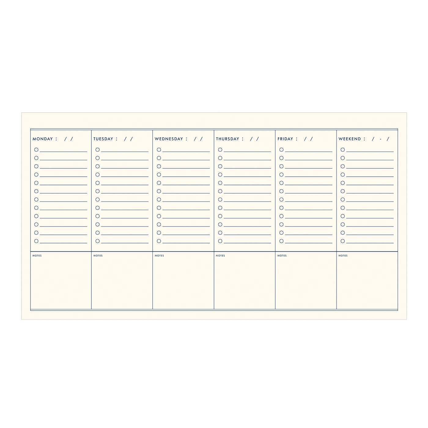 Grid Schedule Weekly Planner