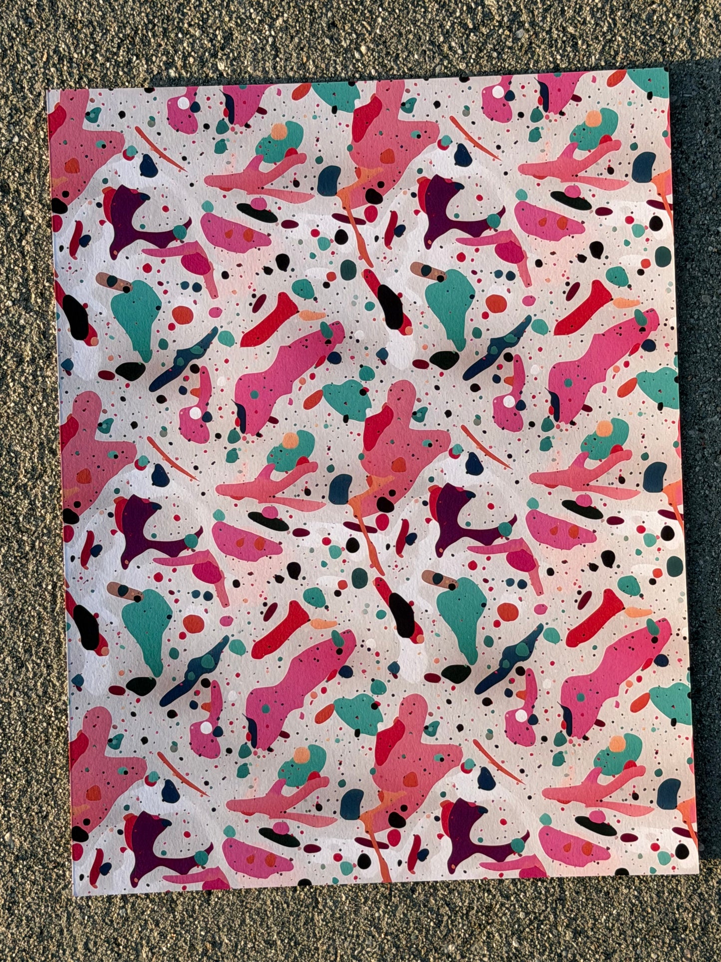 Abstract Paint Cardstock | Colorful Scrapbook Paper
