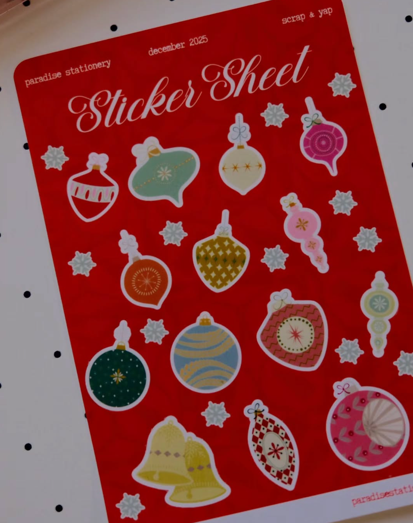 Holly Jolly Scrap & Yap Sticker Sheet