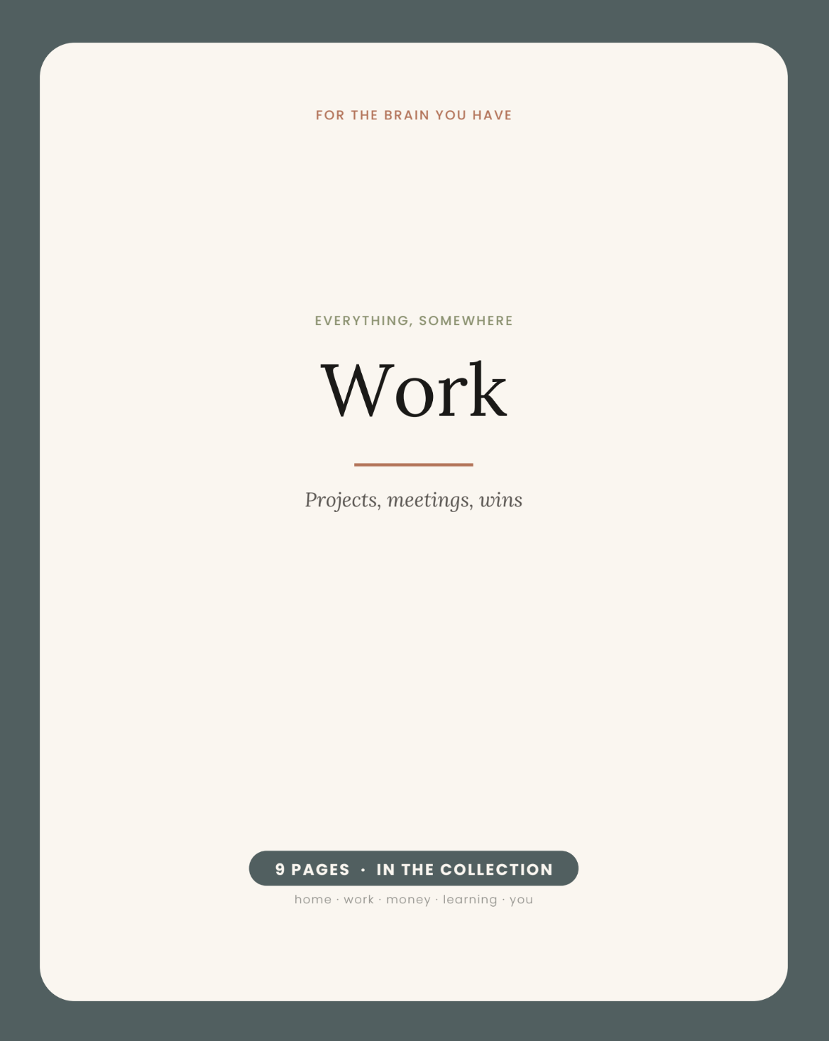 Everything, Somewhere: Work (Black & White)