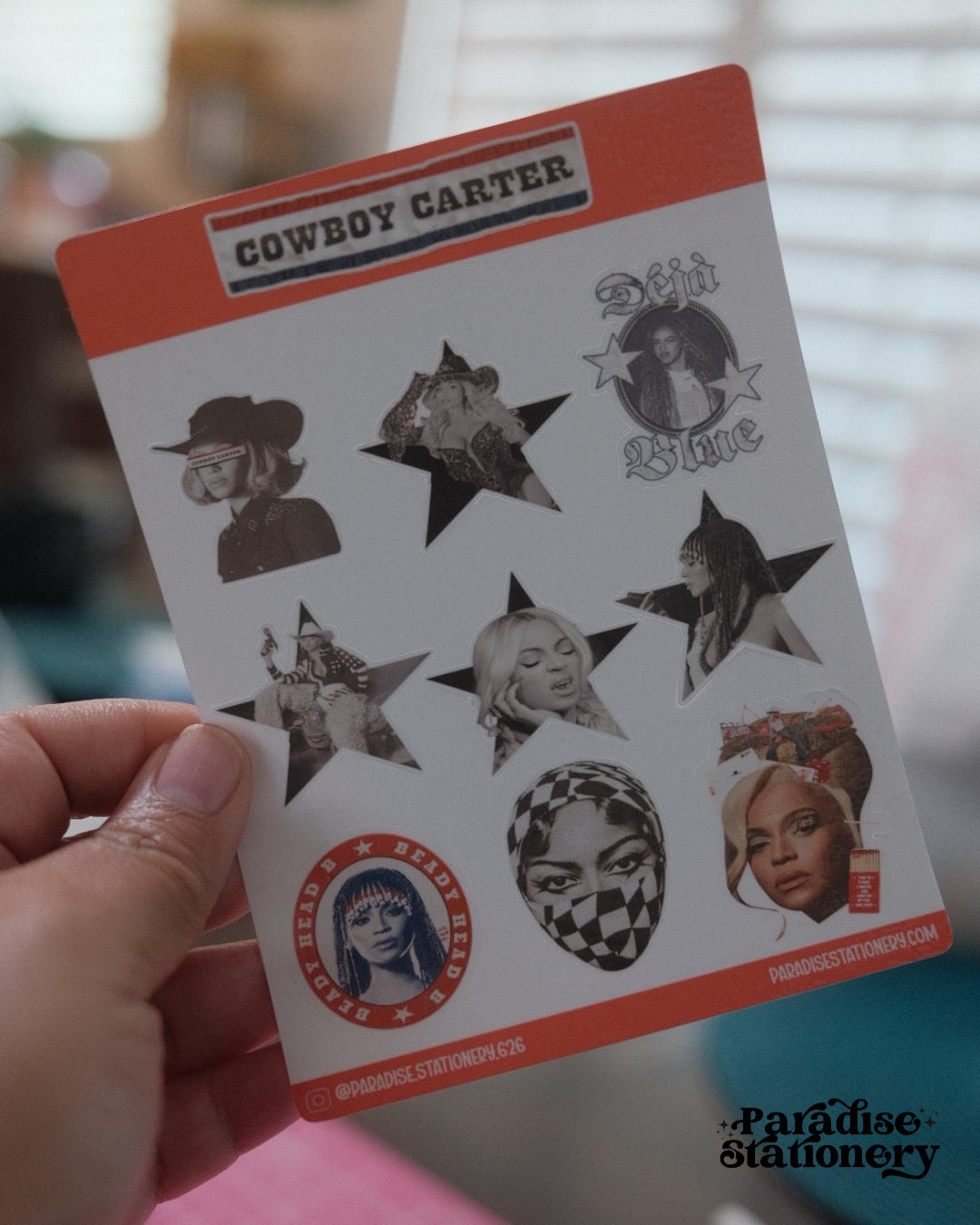 Cowboy Carter Inspired 4x6 Sticker Sheet – Beyoncé-Inspired Designs