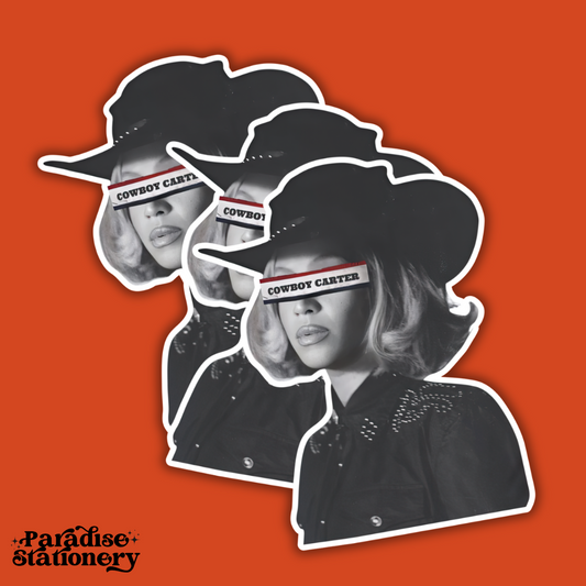 Thee Cowboy Lady Glossy Vinyl Sticker