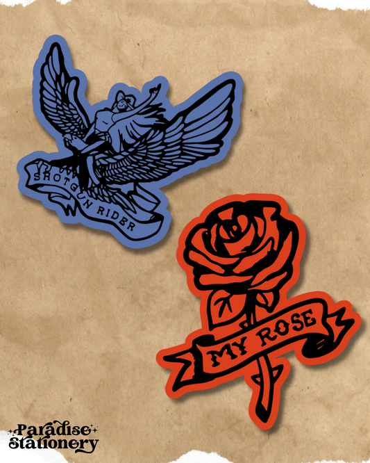 Shotgun Rider Set - Glossy Vinyl Stickers