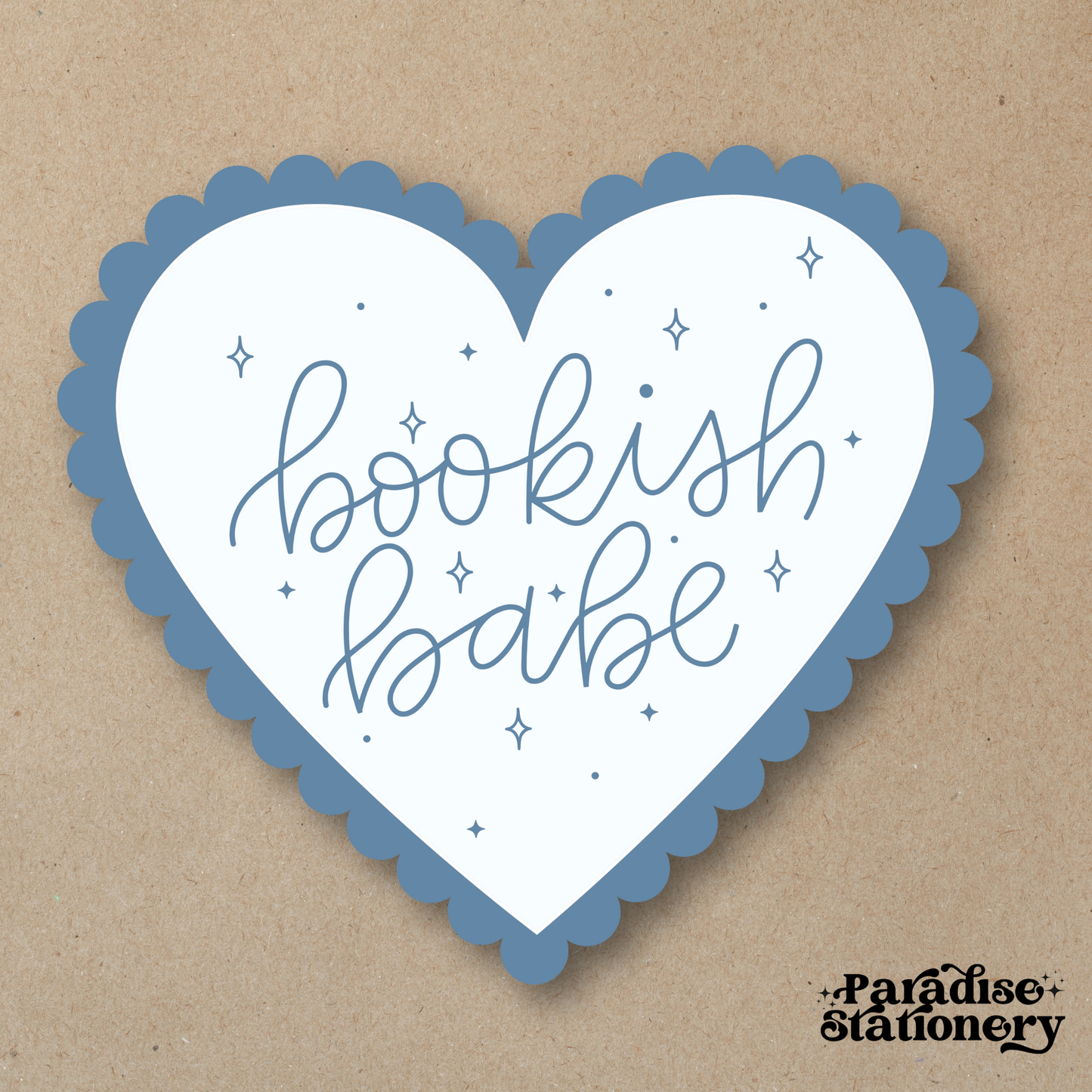 Bookish Babe Sticker Heart | Book Lover Vinyl Decal