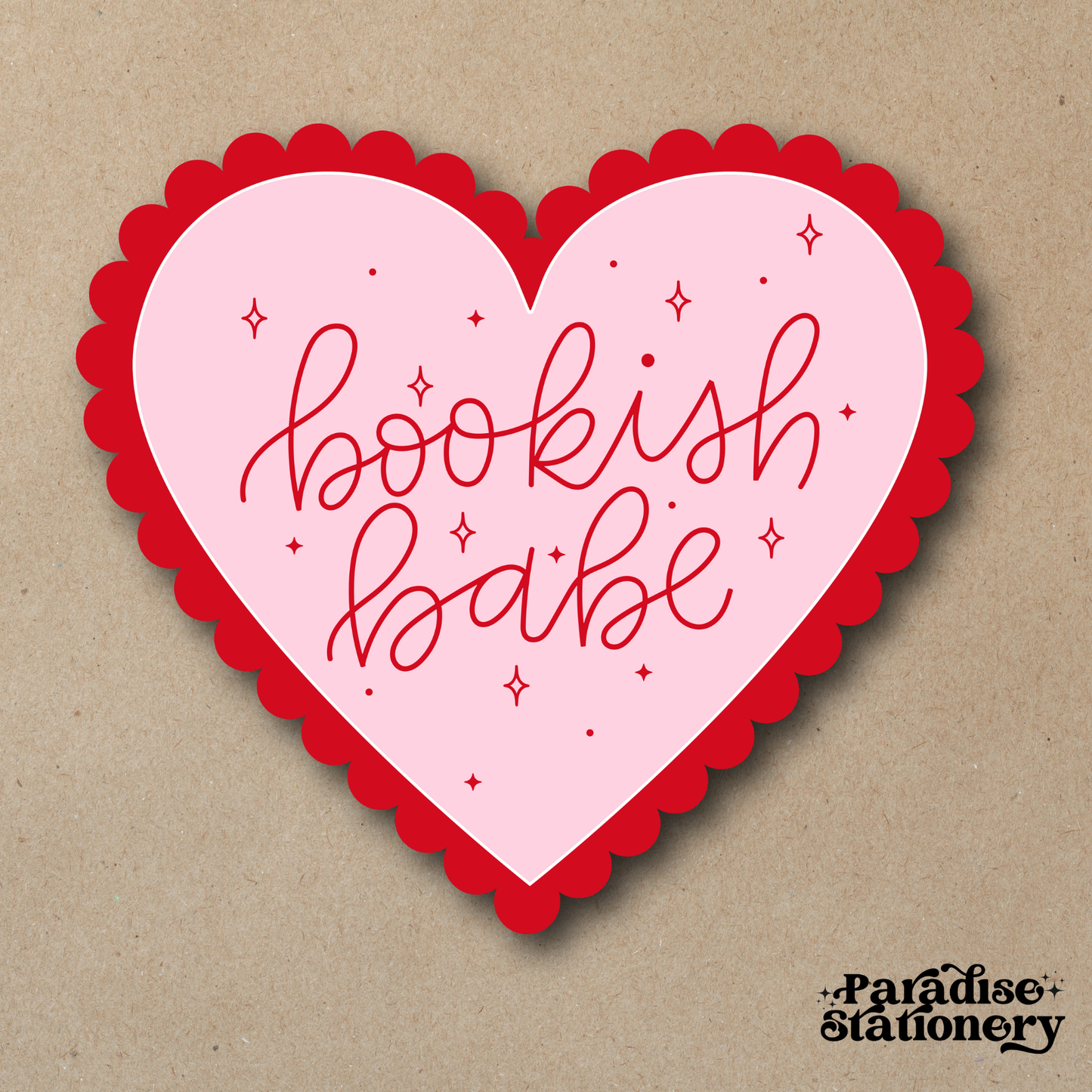 Bookish Babe Sticker Heart | Book Lover Vinyl Decal