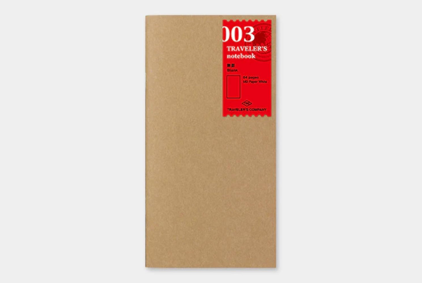 TRAVELER’S COMPANY 003 Blank Notebook Refill, Regular Size