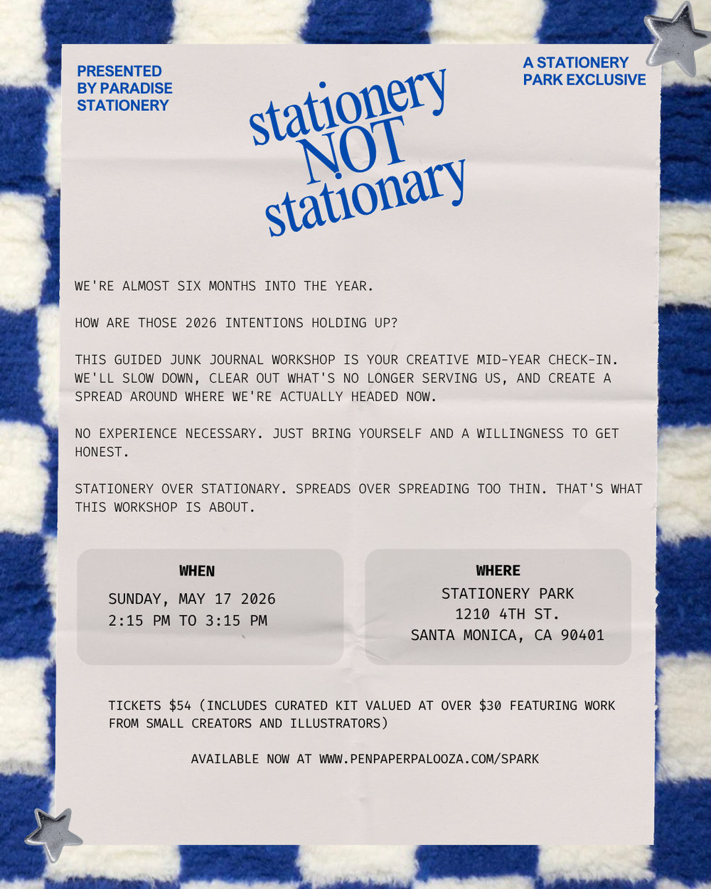 Stationery not Stationary