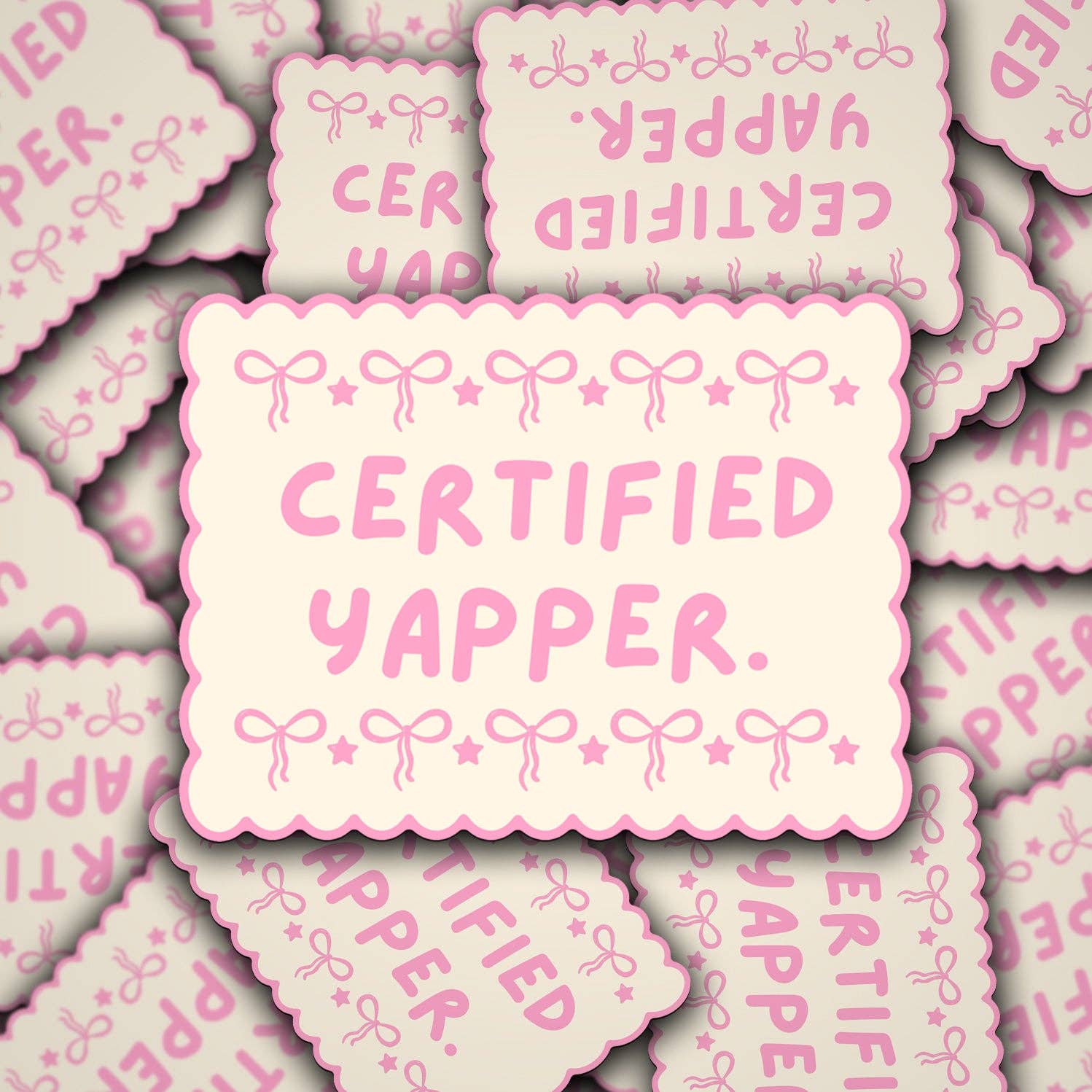 Yapper Warning Sign Vinyl Decal Certified Yapper – Paradise Stationery