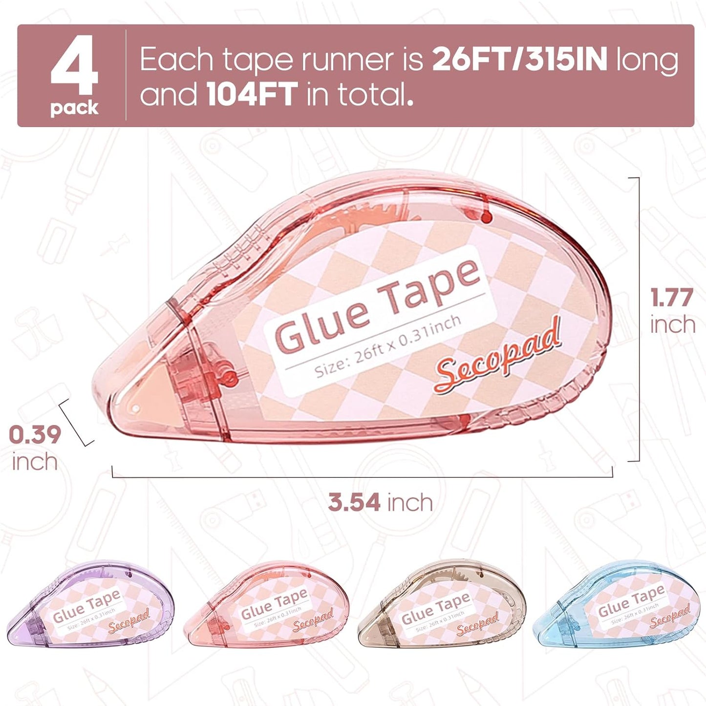 Double-Sided Tape Roller – 26 ft