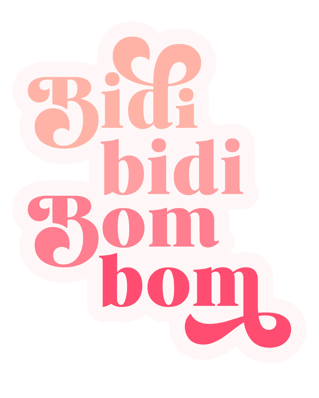 Bidi Bidi Bom Bom Sticker | Selena Inspired Retro Pink Vinyl Decal