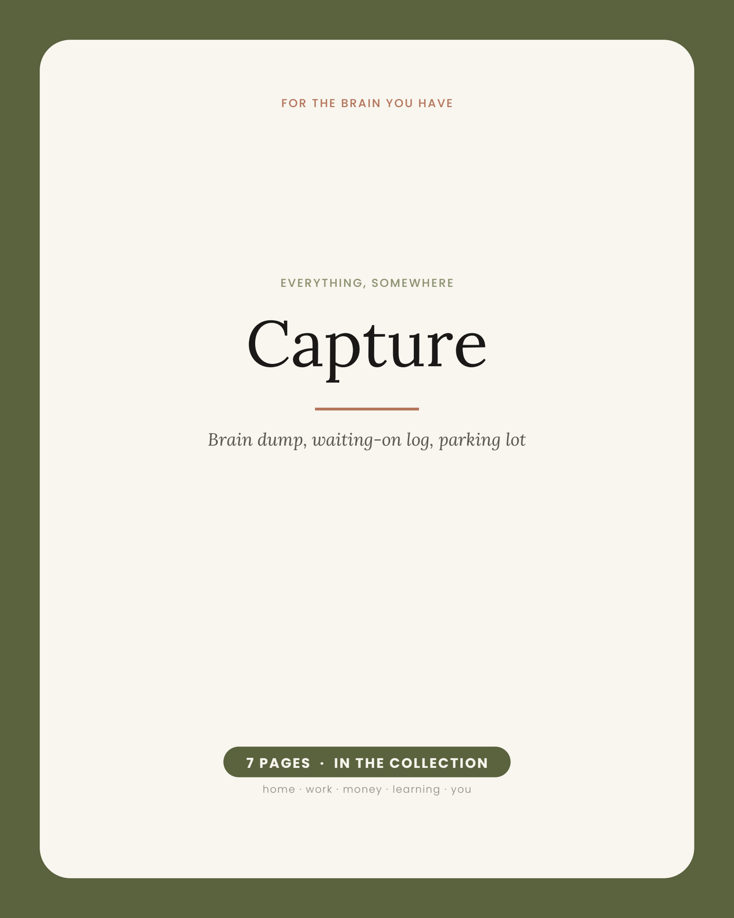 Everything, Somewhere: Capture (Color)