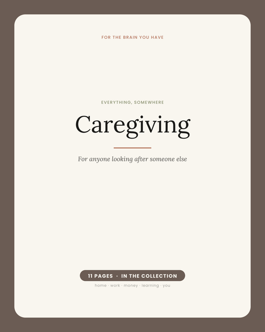 Everything, Somewhere: Caregiving (Black & White)