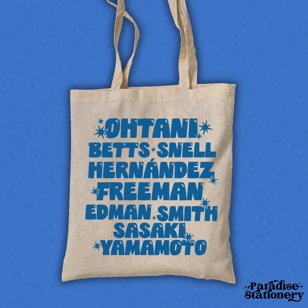 2025 LA Baseball Stars Canvas Tote Bag