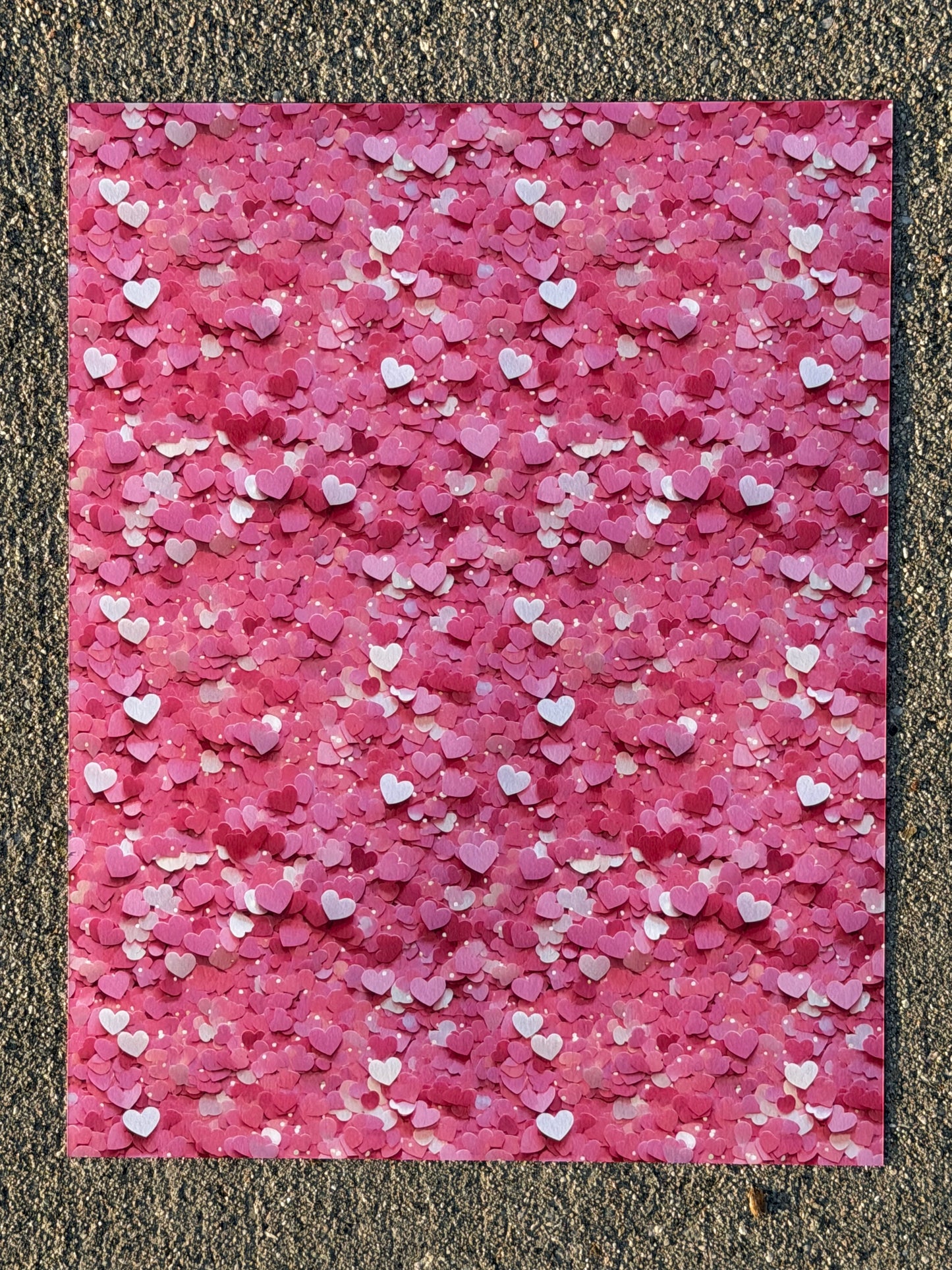 Heart Confetti Cardstock | Valentine Scrapbook Paper