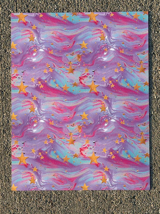 Galaxy Marble Cardstock | Star Aesthetic Scrapbook Paper