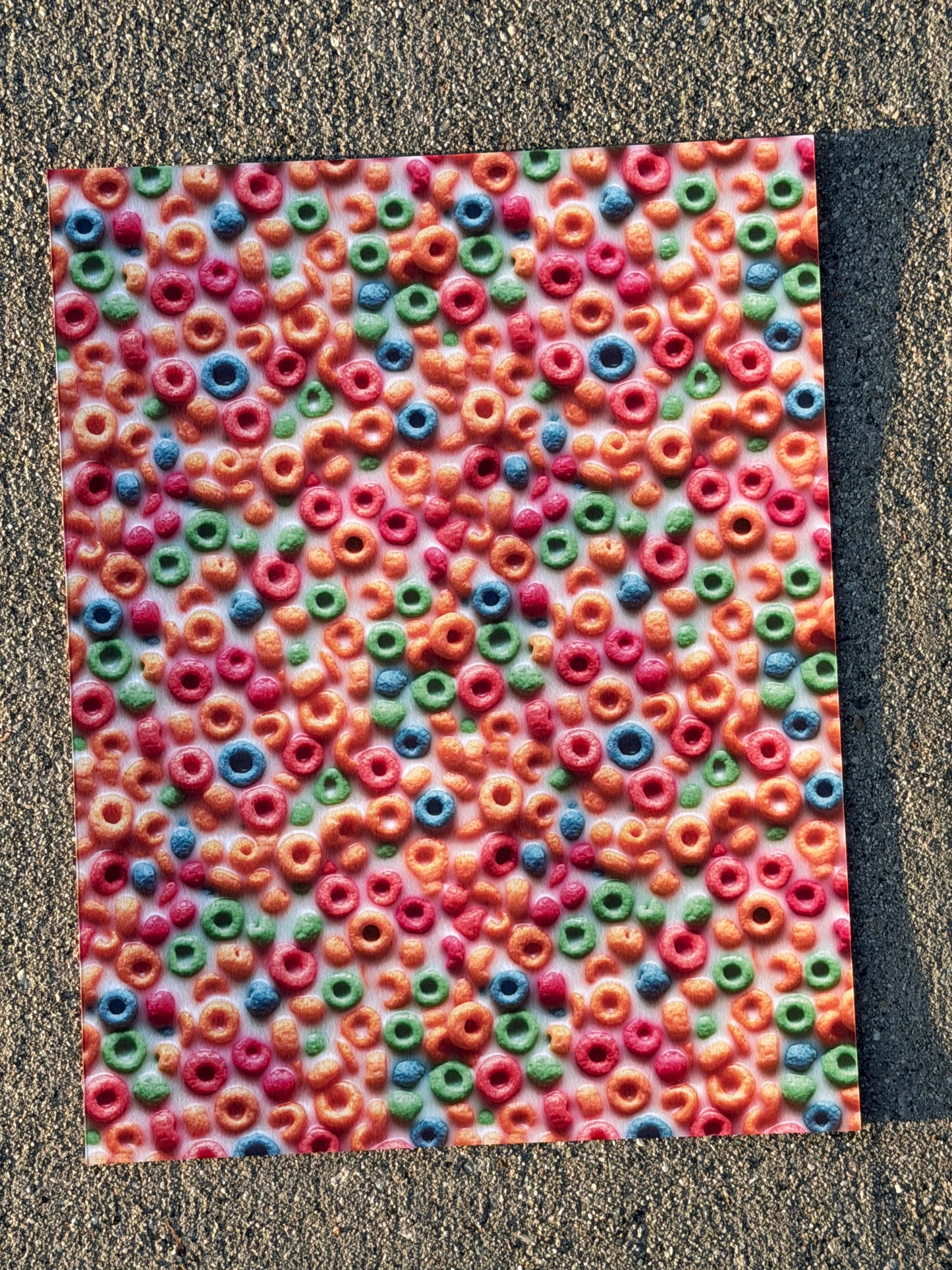 Colorful Cereal Cardstock | Fun Y2K Scrapbook Paper