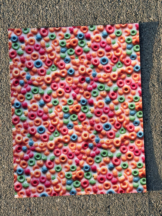 Colorful Cereal Cardstock | Fun Y2K Scrapbook Paper