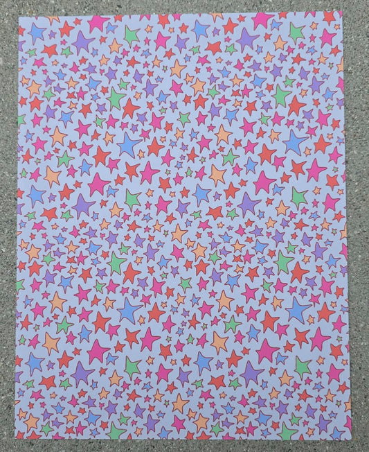 Pastel Star Scrapbook Paper | Soft Y2K Cardstock