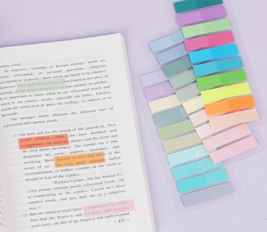 Translucent Book Tabs – 200 Writable Page Markers