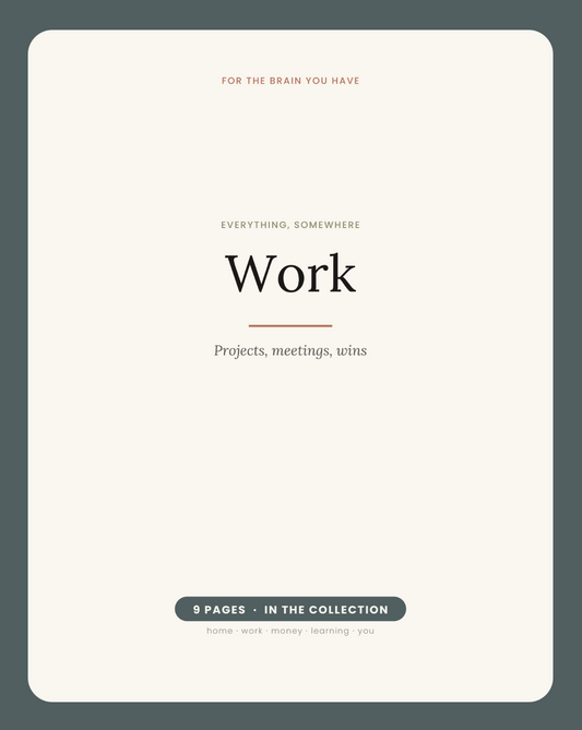 Everything, Somewhere: Work (Black & White)