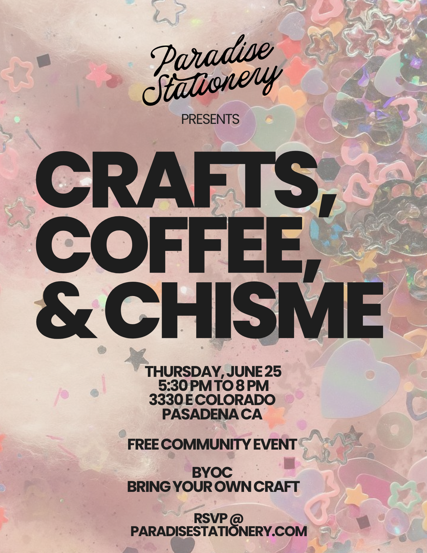 Crafts, Coffee, and Chisme