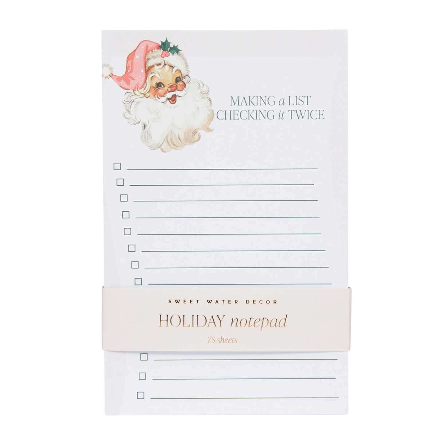 Vintage Santa Notepad - Christmas Stationery & Gifts