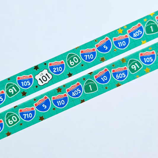 LA Freeways Metallic Washi Tape
