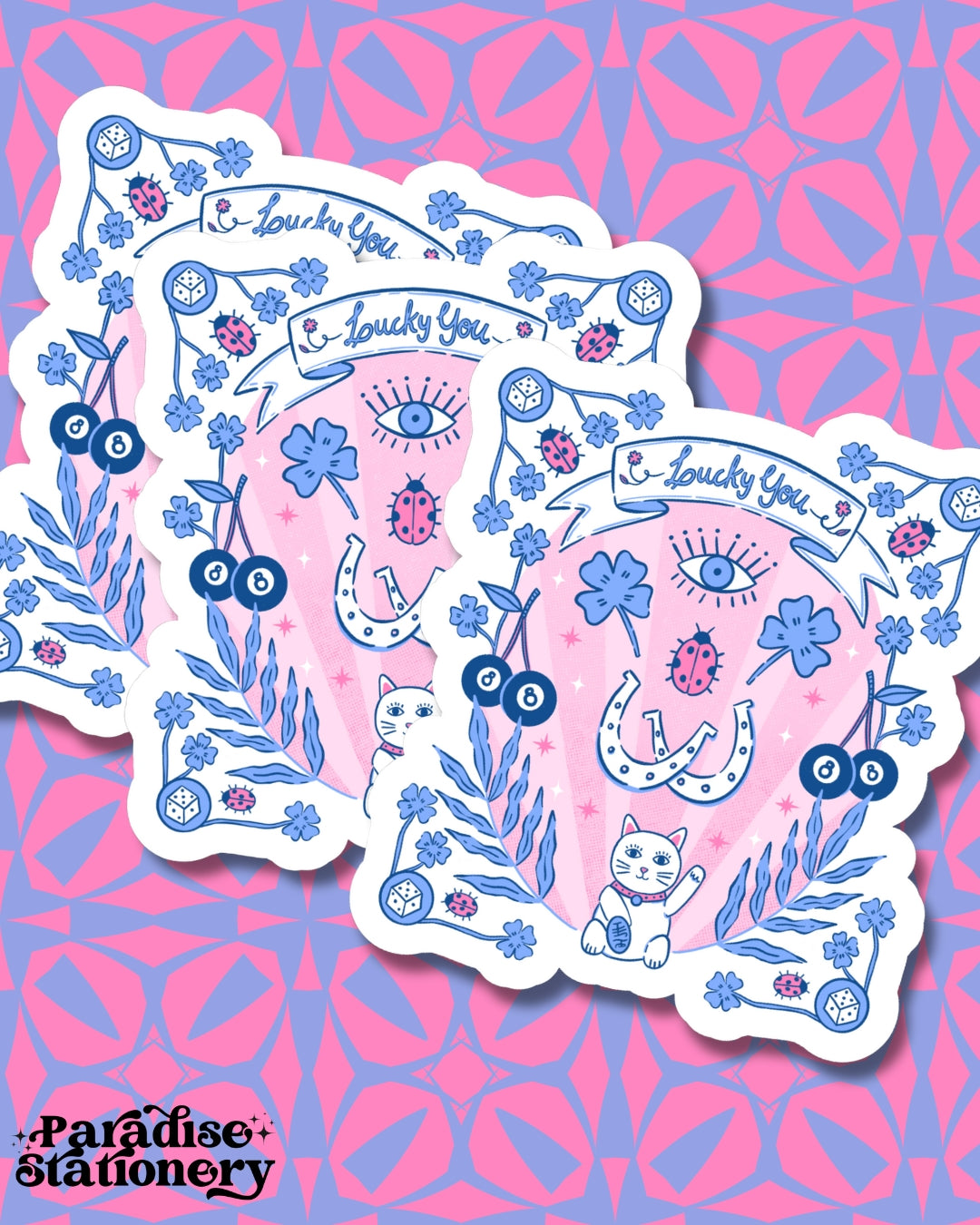 Lucky You Charm Sticker | Matte Vinyl Good Luck Sticker