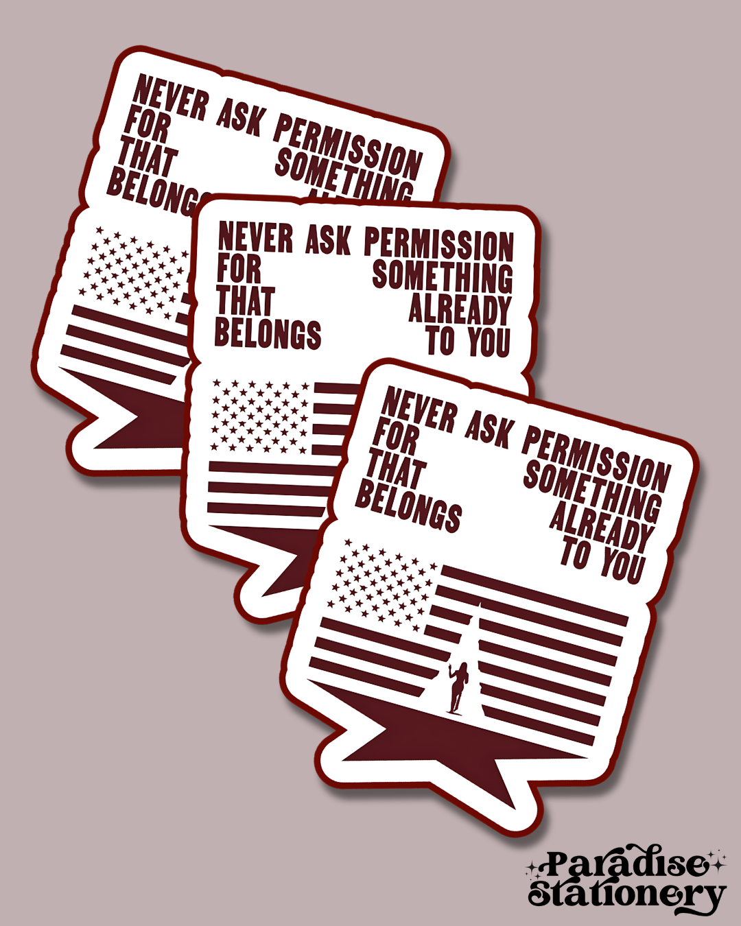 Never Ask Permission Sticker – Beyoncé-Inspired