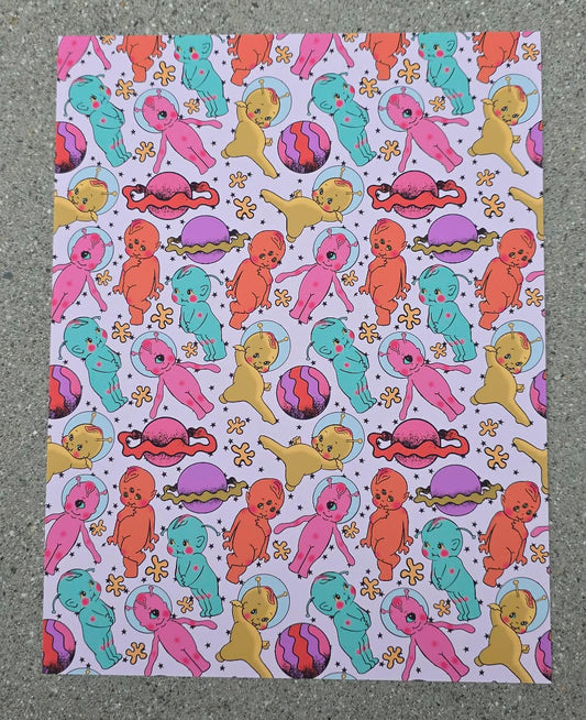 Space Baby Scrapbook Paper | Kawaii Galaxy Cardstock